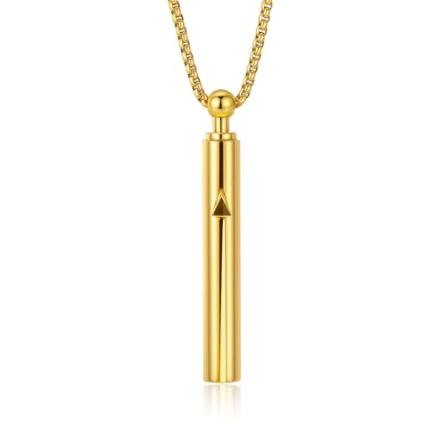 Breathing Easy Necklace, Mindfulness Breathing Stainless Steel Pendant for Stress Relief, Anxiety Management & Smoking Cessation Aid, Intricate Engraving for Men Women