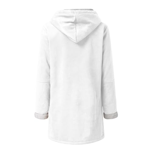 Juniors Faux Jackets Hoodies Trench Outfit for Women Long Sleeve Christmas Warm Fuzzy Hooded Plain Fall Winter 20254