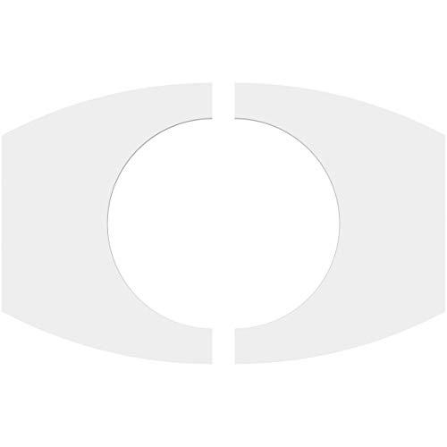 Image of Ekena Millwork CMP12X8KY2-06000 Kailey Architectural Grade PVC Contemporary, Two Piece Urethane Ceiling Medallions 12 inchW x 8 inchH x 6 inchID x 6 1 /2 inchC x 1 inchP