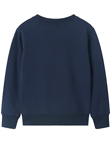 Spring&Gege Boys' Crew Neck,Classic, Navy Blue, 7-8 Years #TOP1