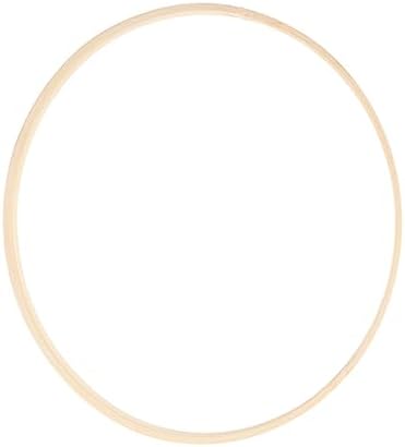 EXCEART Decorative Material Bamboo Ring Macrame Craft Hoop Embroidery Hoop Rings Dream Catcher Ring Round Shaped Wreath Rings Macrame Catcher Rings Floral Hoops Round Fan Hoop Wooden Metal