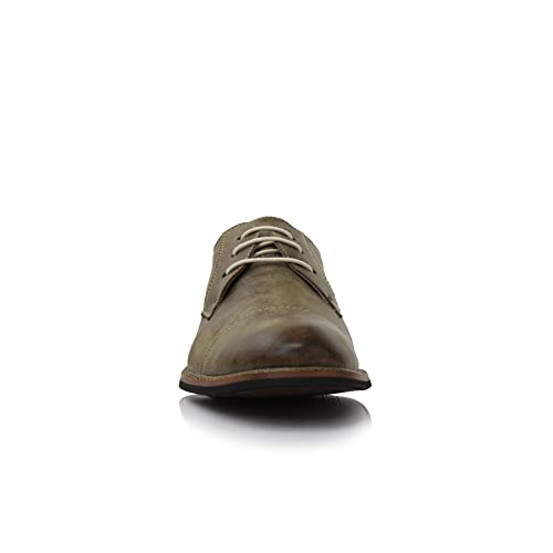 Image of Ferro Aldo Men's Modern Cap-Toe Derby Collection | Statement Dress Shoes in Floral, Woven, & Classic Styles