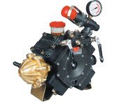 Rittenhouse Compact Diaphragm Pump, Black, Anodized Aluminum Construction, Kappa-100, 26 GPM, 560 psi, 540 RPM, 140 F Max. Temp.