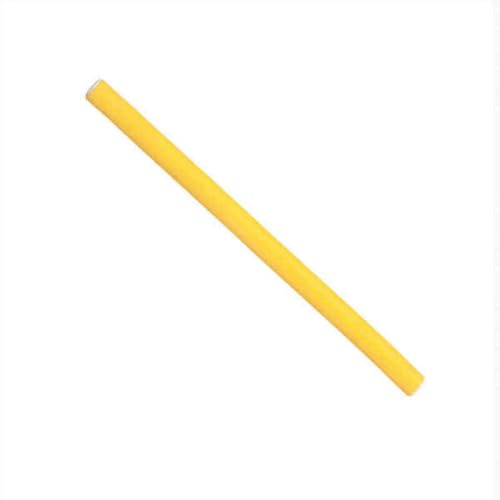 Eurostil 12 pcs élastique pour cheveux bigoudi 17.5 cm Ø 1 cm jaune