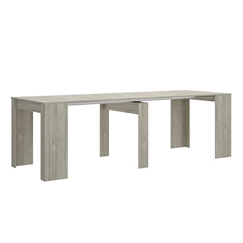 LIQUIDATODO ® - Mesa consola extensible moderna y barata de 51cm a 239cm en gris Cover