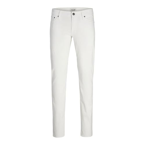 White JACK & JONES Glenn Fermin Chino Pants 28