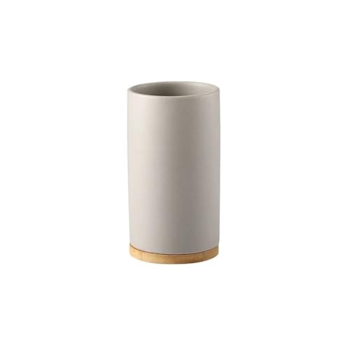 Soporte para cepillo de dientes y vaso de baño gris moderno 2