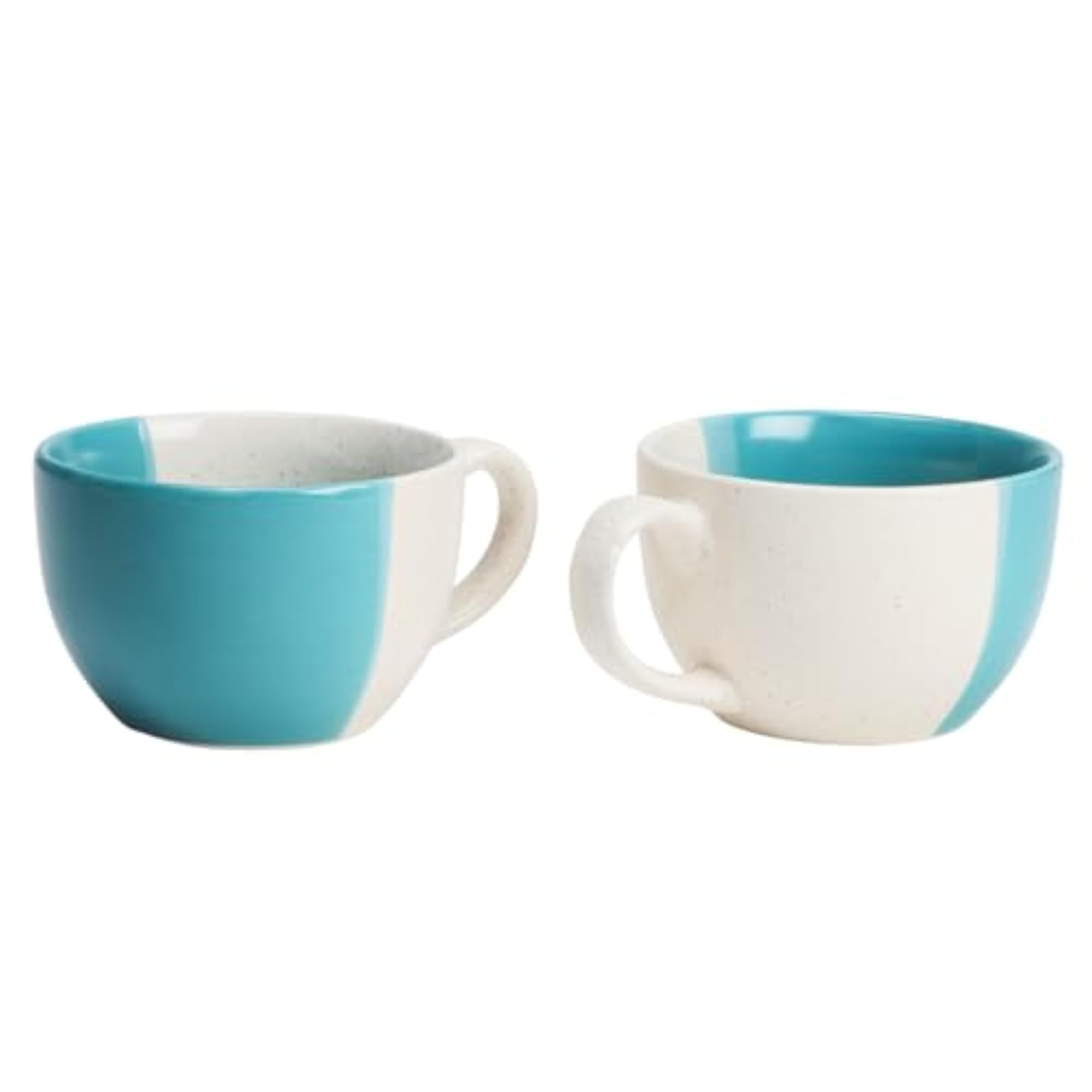 2 Pc Handmade Ceramic Soup Cup with Handle