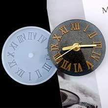 MGS CRAFT VIBES 8 Inch Clock Mould,Silicone Clock Resin Mold Roman Numeral Arabic Numeral Clock Silicone Resin Mold for Epoxy DIY Jewelry Making Creative DIY Multipurpose Transparent Coaster Mold 20x20cm 8 Mm Depth 3