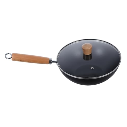 Wok de hierro con tapa para cocina por inducción miniatura 1