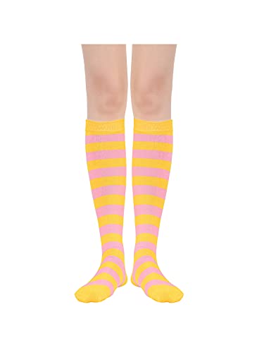 Image of Century Star Knee High Socks for Women Long Tube Socks with Stripes | Soft, Skin Friendly And Stretchy, Vibrant Colors Perfect For Daily Wear, Sports, Halloween And Christmas