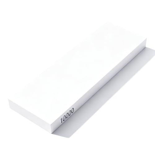 10000 Grit White Corundum Whetstone, Professional Sharpening Water Stone for Straight Razors,