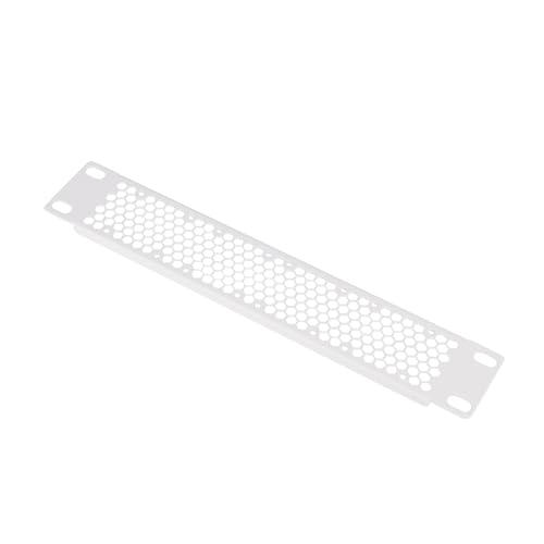 Image of GeeekPi 10 inch 1U Vented Blank Panel, Rack Mount Plate for DeskPi RackMate T0/T1/T2/T0 Plus/T1 Plus/TL1 Network Rack & 10-inch Server Rack (1U White 1 Pack)
