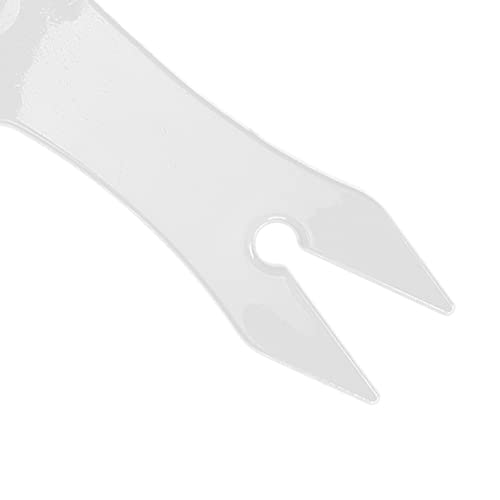 Peine de dientes anchos doble faz blanco 7.9 x 3.1 in miniatura 7