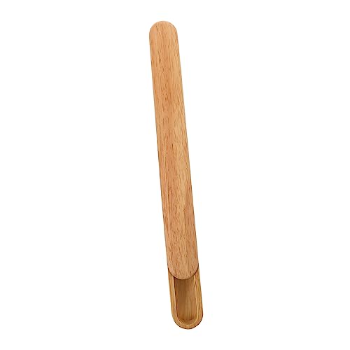 PRETYZOOM 1 Pc Caja Portátil para Palillos Solo Estuche para Palillos Cacerola Criba Vibradora Sable De Luz Wok Cable Escurridor De Cubiertos Billar Accesorios Juguete Khaki Madera De Caucho
