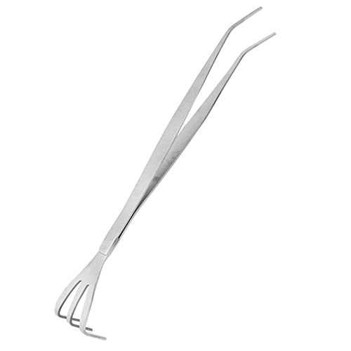 Bonsai Rake，9.8in 2-in-1 Stainless Steel Root Rake 3 Prong Root ...