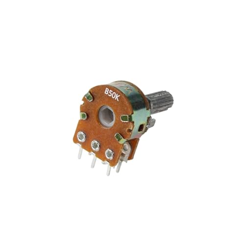 Potentiomètre linéaire WH148 250K Ohm avec écrous et rondelles pour vos projets audio - Lot de 10