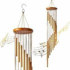 MATSON Large Wind Chime for Home, Garden, Patio, Decoration and Meditation and Best Gift for Birthday, Anniversary, Home VASTU Pooja and Return Gift, Elegant Chime for Garden (36 Inch, Gold)