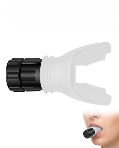 RAMGLYO Entraîneur Respiratoire Blanc, 1 Pièce en Plastique ABS avec Résistance Réglable, Appareil Pulmonaire Portable pour Endurance, Chant et Relaxation