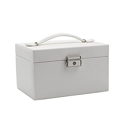 Joyero organizador de 3 capas con compartimentos grandes para collares y anillos, estuche de almacenamiento de accesorios para el hogar