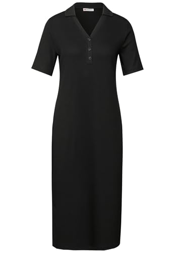 Street One Damen Polokleid mit Rippstruktur