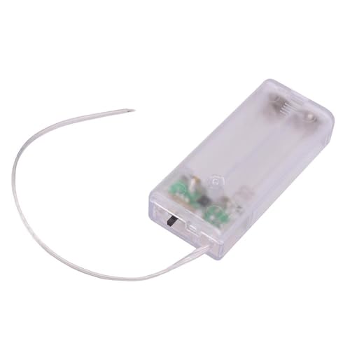 AA x 2 Enclosed Battery Holder (Clear Case)