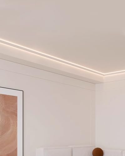 Perfiles de extrusión de canal para instalar tiras de luces LED en el techo 3