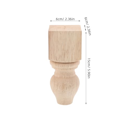 Patas de madera tallada Abaodam para elevar muebles y renovar el dormitorio 3
