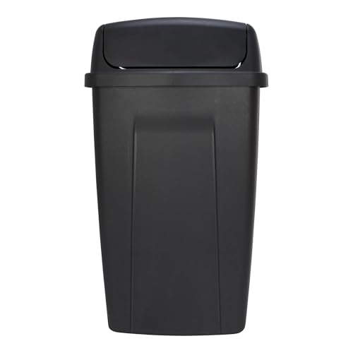Caneca de basura rectangular negra para cocina 13 gal miniatura 7