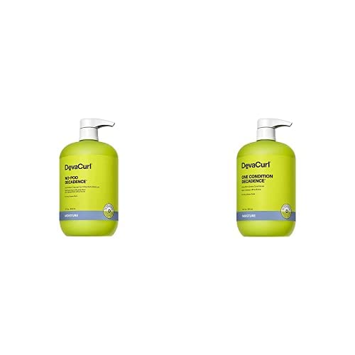 DevaCurl No-Poo Decadence Non-Lathering Cleanser and One Condition Decadence Ultra-Rich Cream Conditioner, 32 fl oz | Bundle