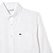 Lacoste Men's Long Sleeve Regular Fit Linen Button Down Shirt White