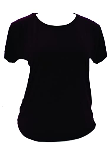 Blusa G9 e G10 básica manga curta viscolycra Cor:Preto;Tamanho:64