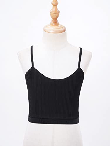 Cropped Tank Tops for Girls Spaghetti Strap Crop Top Basic Sports Crop Cami Half Camisoles for Teen Girls3