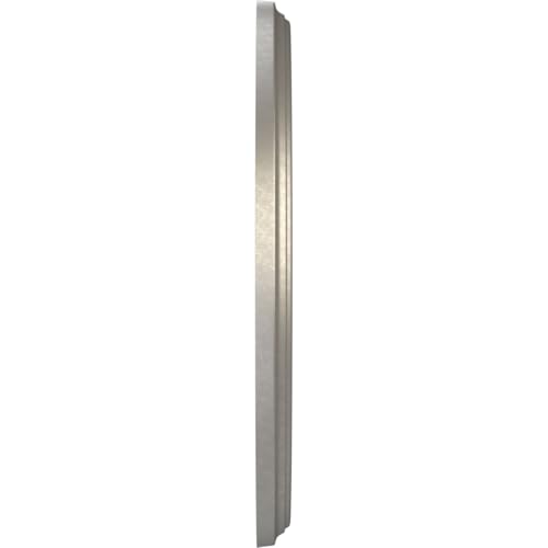 Image of Ekena Millwork CMP13BEBAL Berkshire Thermoformed PVC Ceiling Medallion (Fits Canopies up to 5 3 /4 inch), 13 inchOD x 3 1 /2 inchID x 3 /4 inchP, Bright Coat Aluminum
