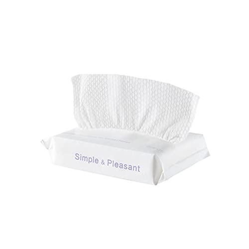 50pcs Disposable Cotton Face Towel Multipurpose Towels Cleansing Towelettes Wet & Dry Use Small Pack for Travel