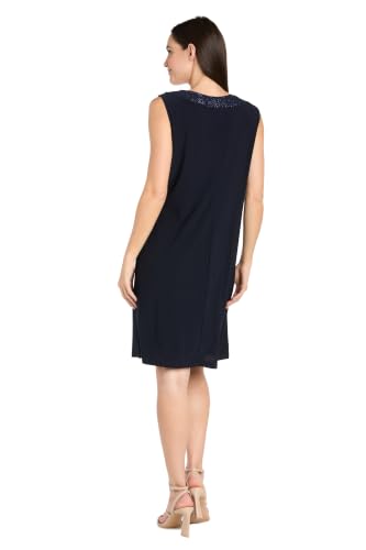Image of R&M Richards Women's 2-Piece Jacket Dress Set | Knee Length Sheath W / 3 /4 Sleeve Jacket | Mother of the Bride Cocktail Party