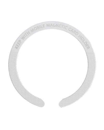 スマート良品 Mag-Safe対応 メタルリング 磁気増強 ユニバーサルリング Mag-Safe シール マグセーフ シール Mag-Safe充電 ワイヤレス充電 (C型 ホワイト 2枚入り)