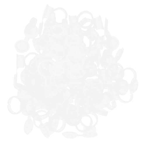 Healeved 150 piezas Anillos Portaglue para Extensiones de Pestañas Unidades Blancas Resistentes y Versátiles para Profesionales y Principiantes Maquillaje y Estética