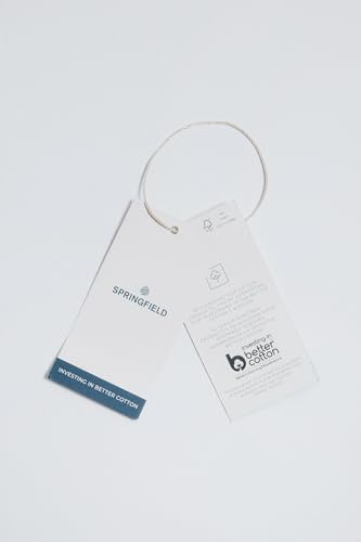 Springfield Nueva Camisa De Estructura con Bordado De Árboles, Rojo, M