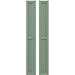 Ekena Millwork ARW101BF207X59TGH Americraft Exterior Real Wood Two Equal Panel Framed Board-n-Batten Shutters (Per Pair), 7"W x 59"H, Track Green