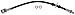 Dorman H622449 Rear Driver Side Outer Brake Hydraulic Hose for Select Ford Models