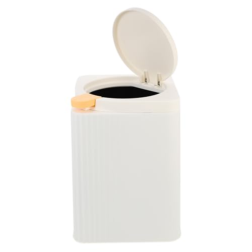 Mobestech 家用ふた付きゴミ箱 大容量耐荷重プラスチック製 シンプルデザインでリビングや浴室に 袋可能で使いやすい衛生的な室内用収納容器