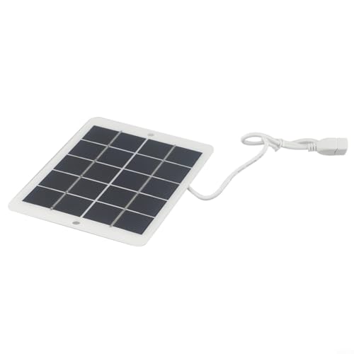 Vootnifig Monocrystalline 5W 5V Solar Panel with USB Output Portable Charger for Outdoor Solar Lighting and Small Device Charging