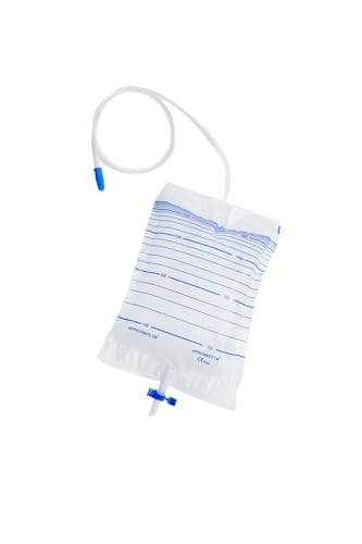 Set 200 Sacca Urina Sterile Monouso 2 Litri con Tubo da 130 cm – Dispositivo Medico CE Classe I – Kit 200 Pezzi Valvola a Croce, Sistema Antireflusso e Connettore Universale (200, 130cm)