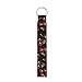 KUIFORTI Cherry Print Key Chain Short Wristlet Lanyard Strap,Women Girls Fashion Wrist Strap