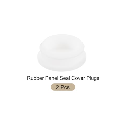 Image of Snap in Locking Hole Plugs Rubber Panel Seal Cover Drilled Silicone Caps, [for Kitchen Rubber, Waterproof Sealing Plugs] - 38.6mm /1.5in /White /2Pcs