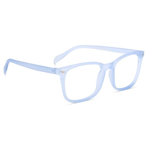 Image of Blue Light Blocking Computer Glasses for Men & Women, Square TR90 Lightweight Eyeglasses Frame, Anti Eye Strain UV Protection, Clear Lens for Gaming Office Reading