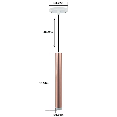 Arcfox 10W 3000K Modern Led Pendant Light Fixtures, Cable Adjustable Hanging Light Dimmable Ceiling Chandelier For Restaurant Bar Kitchen Island Dining Room Rose Gold - 3 Pack #TOP2