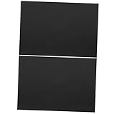 Operitacx 2 piezas Placa de Aluminio Bricolaje Láminas Resistentes y Ligeras para Manualidades Planchas Versátiles para Industrial y Artesanal Acabado Moderno Negro