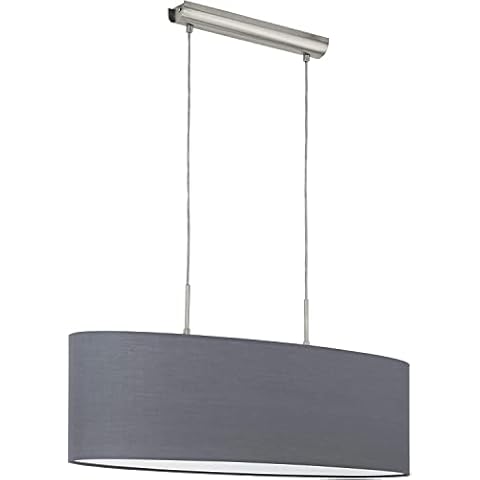 Eglo Pasteri Fabric Pendant Light in Matt Nickel Cover